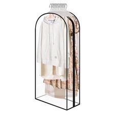 Clear Garment Bags for Open Closet 40"/ Zippered Plastic 1Pcs 40 inch, clear