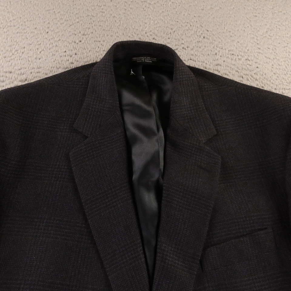 Chaqueta de Tweed De Colección M MT 43L Azul Príncipe de Gales Cuadros 100% Lana Lana Lana de Cordero Blazer Foto 2 de 4