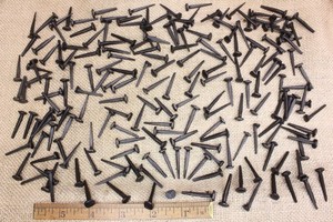 1" Rosehead 200 nails square wrought iron vintage rustic Decorative historic
