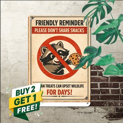 Please Do Not Feed Them Funny Tin Sign Rustic Zoo Animal Metal Wall Art Plaque