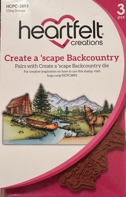 Heartfelt Creations Create A 'Scape Backcountry Cling Stamp