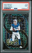 JOSH ALLEN 2024 SELECT PREMIER GREEN PRIZM 2/5 PSA 9 BILLS