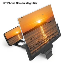 Portable 14in Phone Screen Amplifier  with Adjustable Bracket 3-5X Magnification