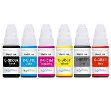 Compatible Set Refill Ink Bottles for Canon PIXMA G550 & G650 - 6 Pack - 70ml