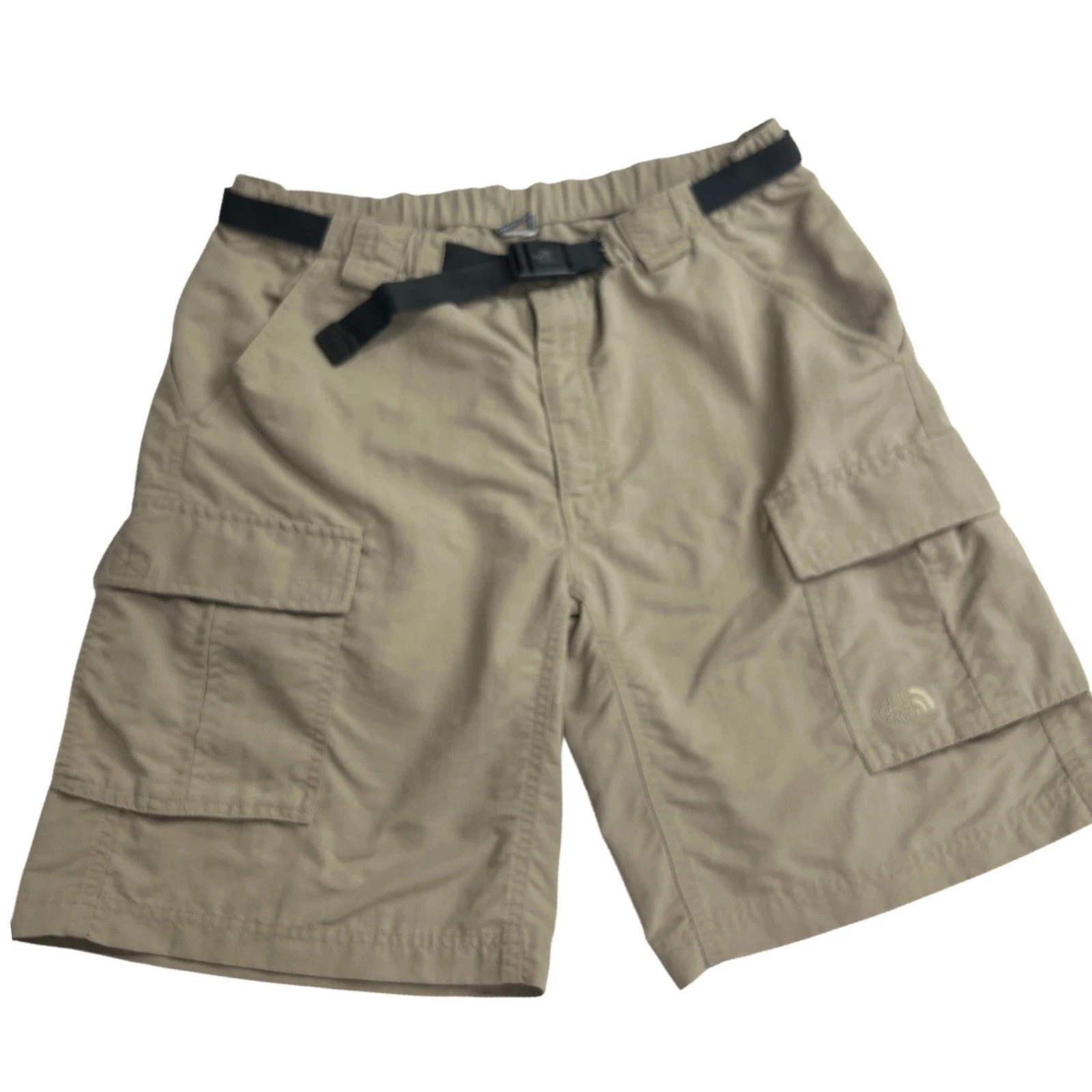 The North Face Cargo Shorts Mens Large Tan Belted Hiking Outdoor Gorpcore E7