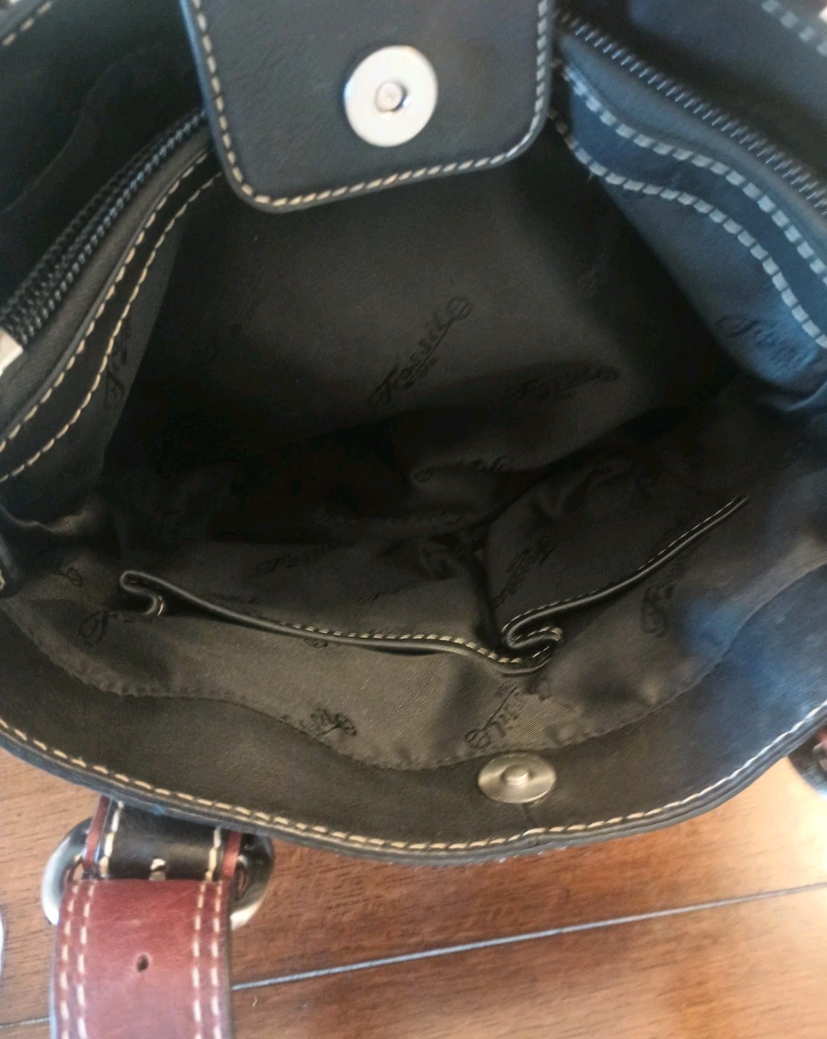 Fossil Patchwork Leather Handbag Purse Animal Pri… - image 5