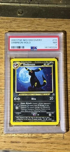 Neo Discovery Umbreon Holo Unlimited 13/75 PSA 7 2001 Pokemon