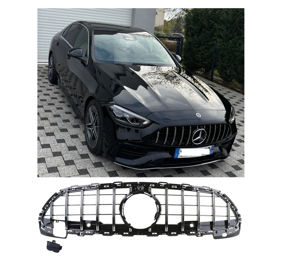 Calandre look AMG GT 63 noir et chrome pour MERCEDES classe C W206 - Photo 1/1