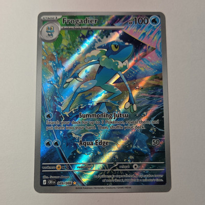 Pokemon Frogadier 089/086 Secret Rare Full Art Holo Stage 1 100 HP EN