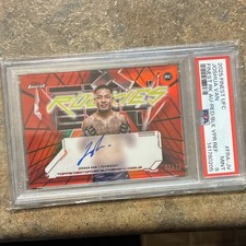 2025 Topps Finest UFC Joshua Van Rookie Auto Red/Black Vapor #FRA-JV /10 PSA 9