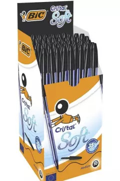 3086123355354 Długopis Cristal Soft czarny (50szt) BIC BIC