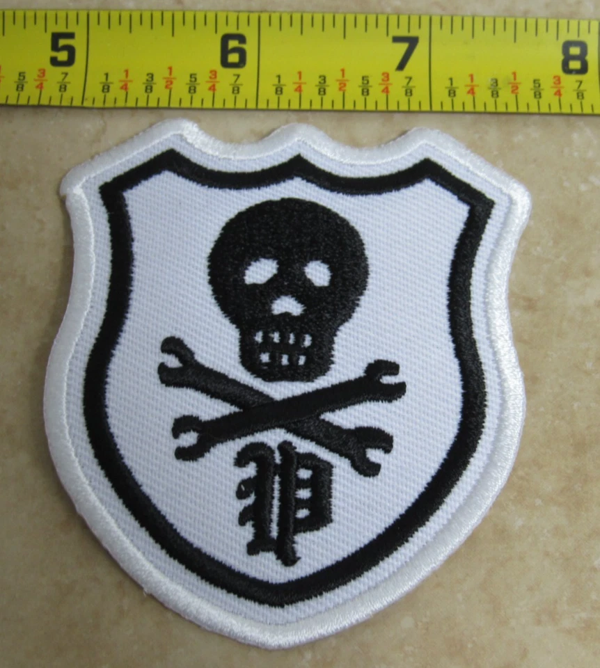 Polo Ralph Lauren Rugby White Skull And Bones Embroidered Iron On Patch! - Image 4 of 4