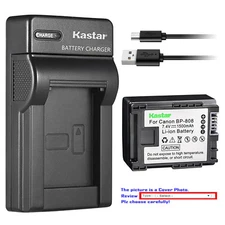 Kastar Battery Slim Charger for Canon BP-808 CG800 Canon VIXIA HF M400 Camcorder