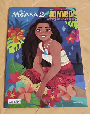 Disney Moana 2 Jumbo Coloring & Activity Book Tear & Share Pages 🆕 Free ...