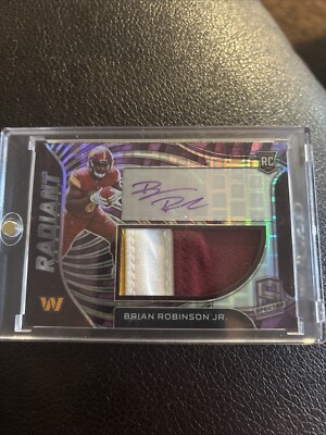 2022 Spectra Radiant Rookie Patch Signatures RAD-BRO Brian Robinson Jr. /30