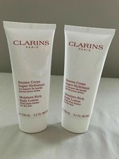 Clarins Moisture Rich Body Lotion With Shea Butter For Dry Skin 3.2oz- Lot of 2