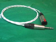 4 Ft SILVER PLATED 6.35 MM 1/4" SILVER AUDIOPHILE HEADPHONE EXTENSION CABLE.