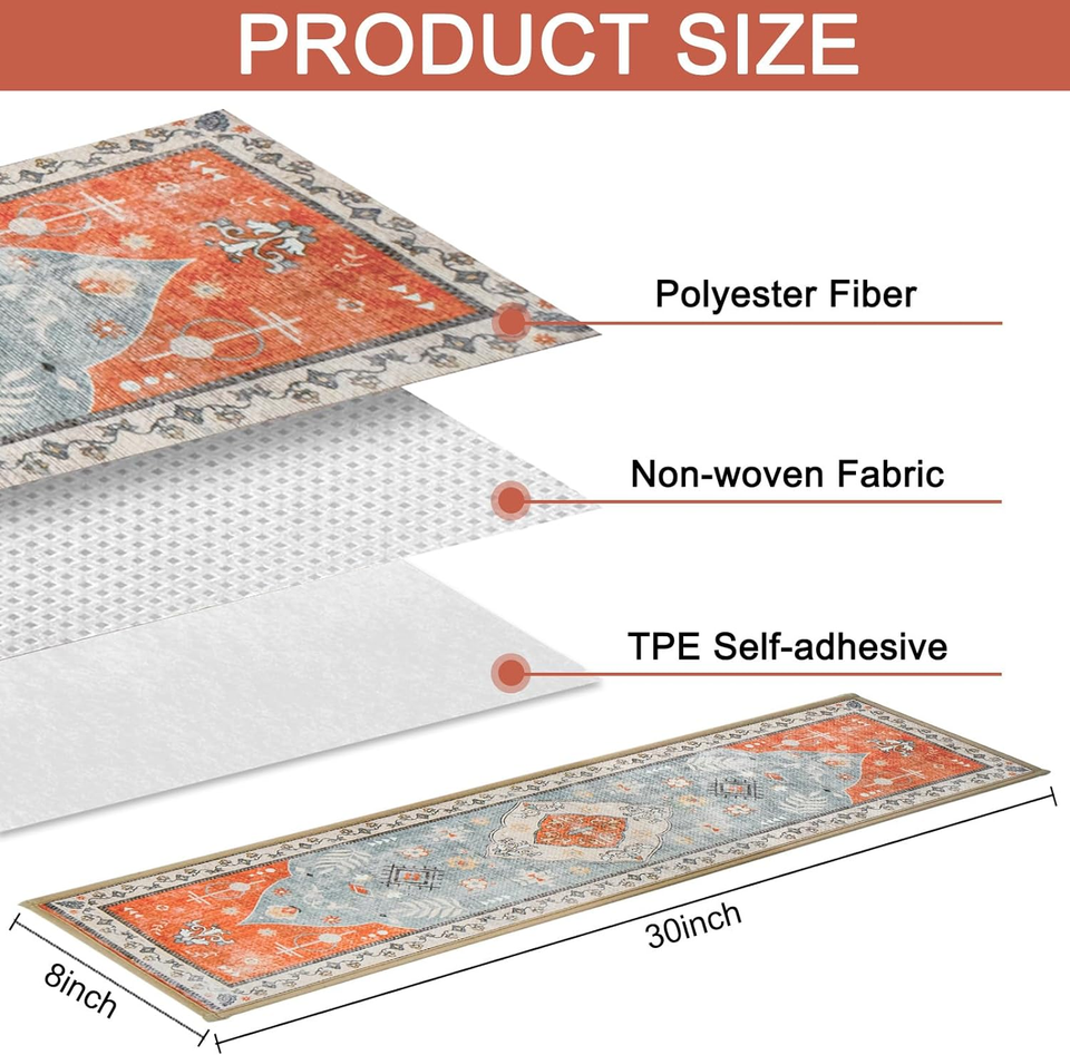 Stair Treads for Wooden Steps Indoor 15 Pack 8"X30" Non Slip Stair