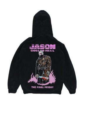 トップス 23warren lotas jason goes to hell hoodie NEW Warren Lotas Jason Goes To Hell Black/Pink Hoodie. Size Men's