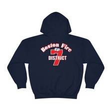 Boston Fire Department District 7 Heavy Cotton Hoodie
