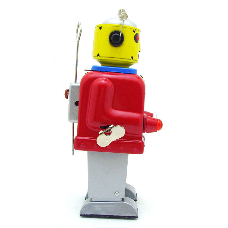 Robot - Robot Marcheur Mécanique En Tôle - Robot Oeuf Gris  Ha Ha Toy Ms649 A41556