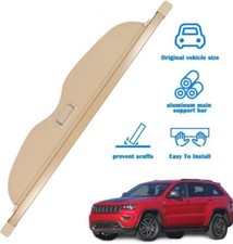 Trunk Cargo Cover For 2011-21 Jeep Grand Cherokee Rear Retractable Luggage Shade Trunk Cargo Cover For 2011-21 Jeep Grand Cherokee Rear Retractable Luggage Shade