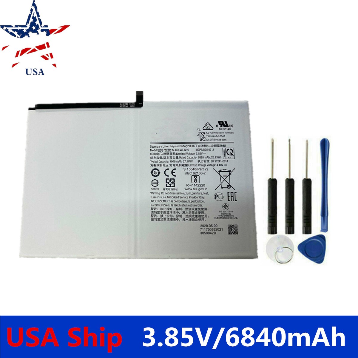 【美品】サムスンGalaxy Tab A7 10.4 inch バッテリー97% For Samsung Galaxy Tab A7 SM-T500 10.4” Replacement Battery