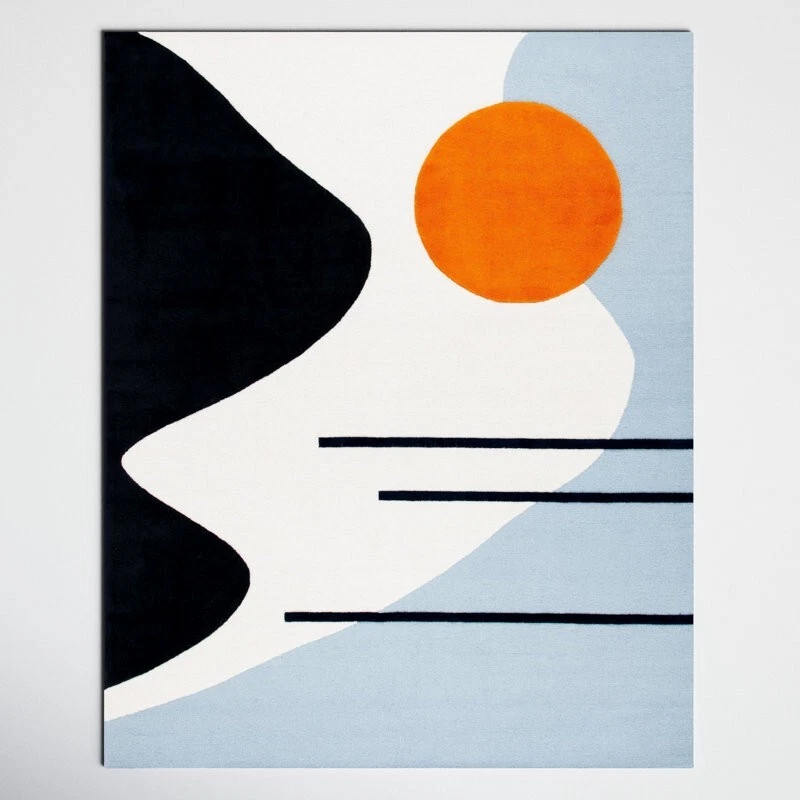 Hand made wool rug 5X8 6X9 8X10 9X12 nature paint Rug wool area rug carpet sale - Image 2 of 4