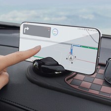 3 in 1 Dashboard Anti Slip Mat w/ 360-Degree Phone Holder & Parking Number Plate