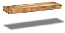 SOLID MANGO WOOD LIGHT DAKOTA FLOATING SHELF NEW INDIAN FURNITURE