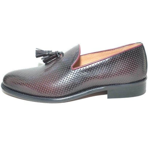 Scarpe uomo mocassino microforato in vera pelle abrasivato lucido con bon  bon fo | eBay