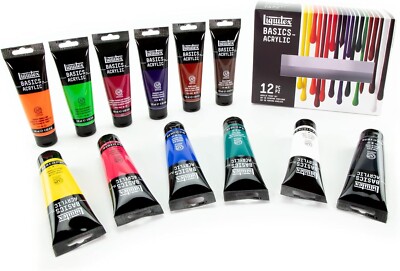 Liquitex Basics Acrylfarben-Set - 12 x große 118 ml Tuben - 3699391