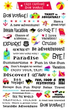 Mrs. Grossman's Giant Stickers - Card Captions Bon Voyage - Vacation - 2 Strips