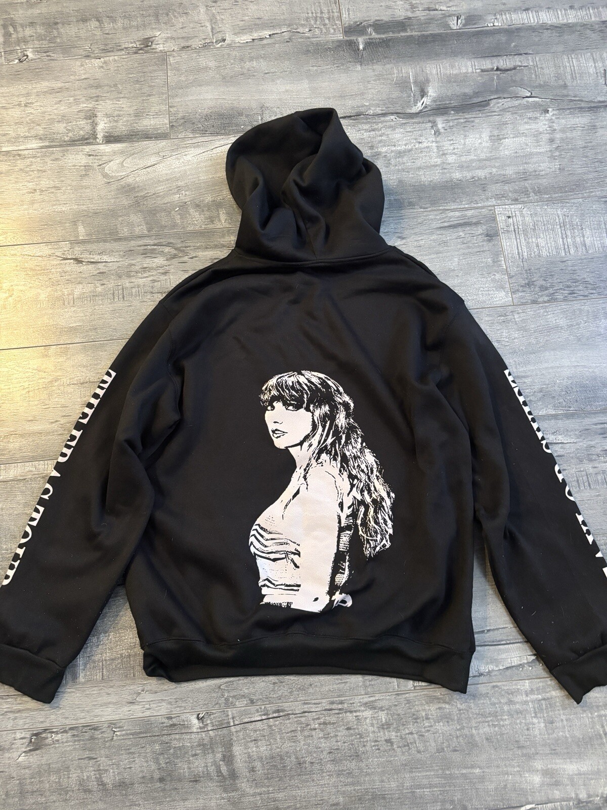 Taylor Swift Eras Tour Official Pullover Black Gray Hoodie 3XL 2023