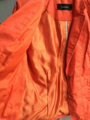 schöner Orangener Bianca Blazer Größe 38  50 % Baumwolle angenehm zu tragen