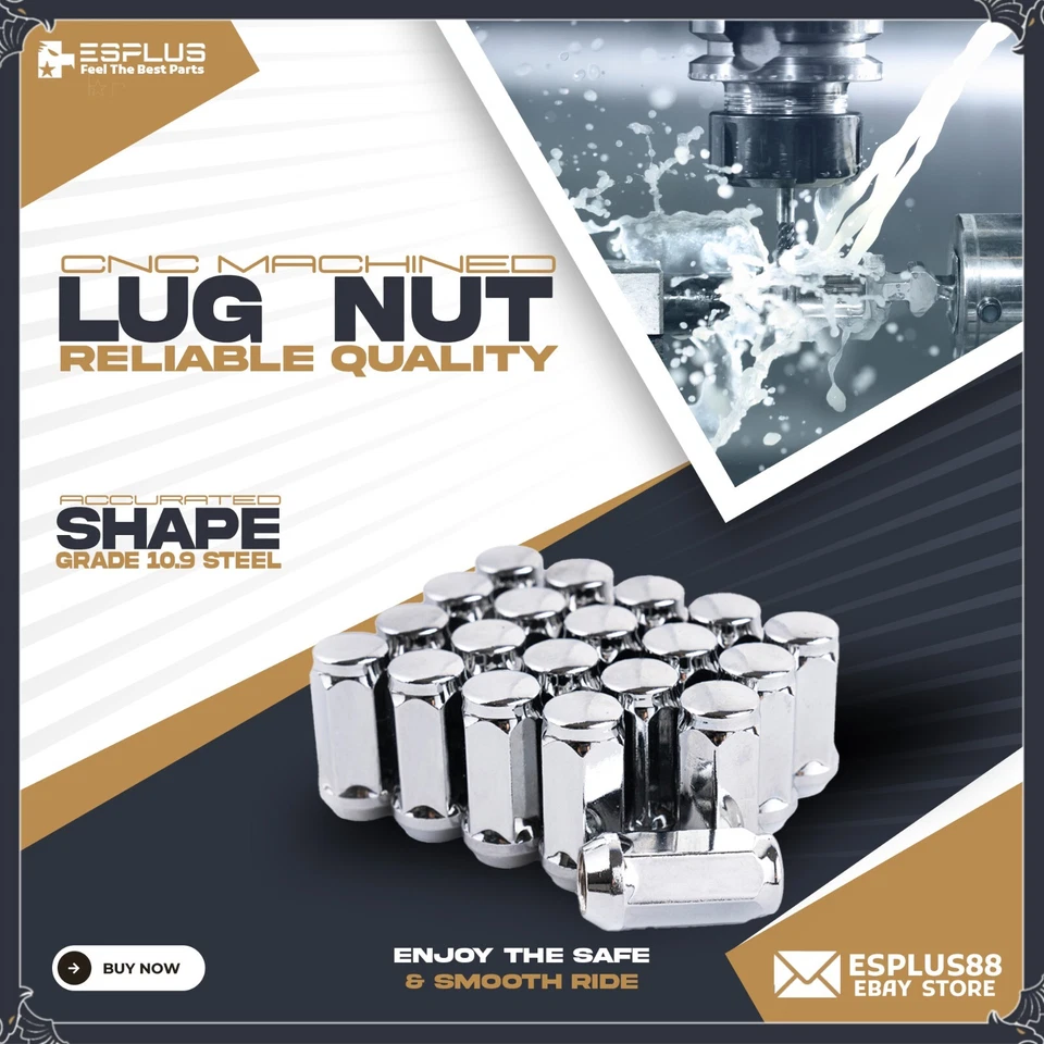 20 шт зажимных гаек Chevrolet 1/2-20 хром 1,8 дюйма высотой подходят для старых Astro/Blazer/C10/G10 - Изображение 3 из 4