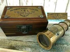 Telescope Nautical Antique Brass Victorian Spyglass Vintage Maritime
