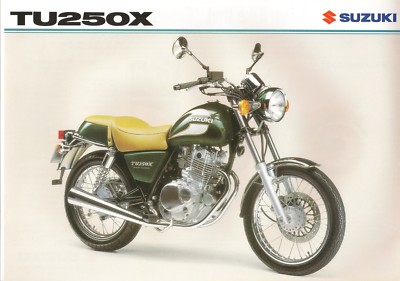 Suzuki TU250 TU250X Volty Green GB Sales Brochure | eBay