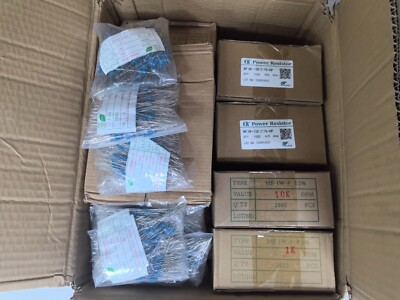 High Precision 500 PCS 1/2W (0.5 Watt) 10K ohm Metal Film Resistors 1%