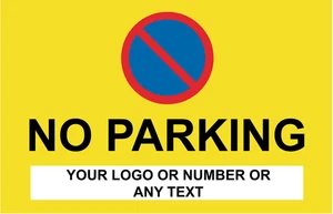 Personalised No Parking Logo Custom Warning Sign Self Adhesive Warning Sticker