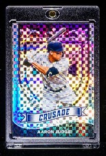Aaron Judge RARE CRUSADE CHECKERBOARD REFRACTOR PRIZM INVESTMENT CARD Yankees SP