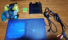 Sony PlayStation 2 SCPH-37000 Ocean Blue Console Bundle - Tested & Working