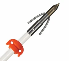 AMS Bowfishing A203-WHT Chaos Fiberglass Arrow Chaos Point with Safety Slide