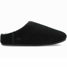 UGG Scuffette II Black Suede Sheepskin Lined Slip-On Slippers Women  s US 9