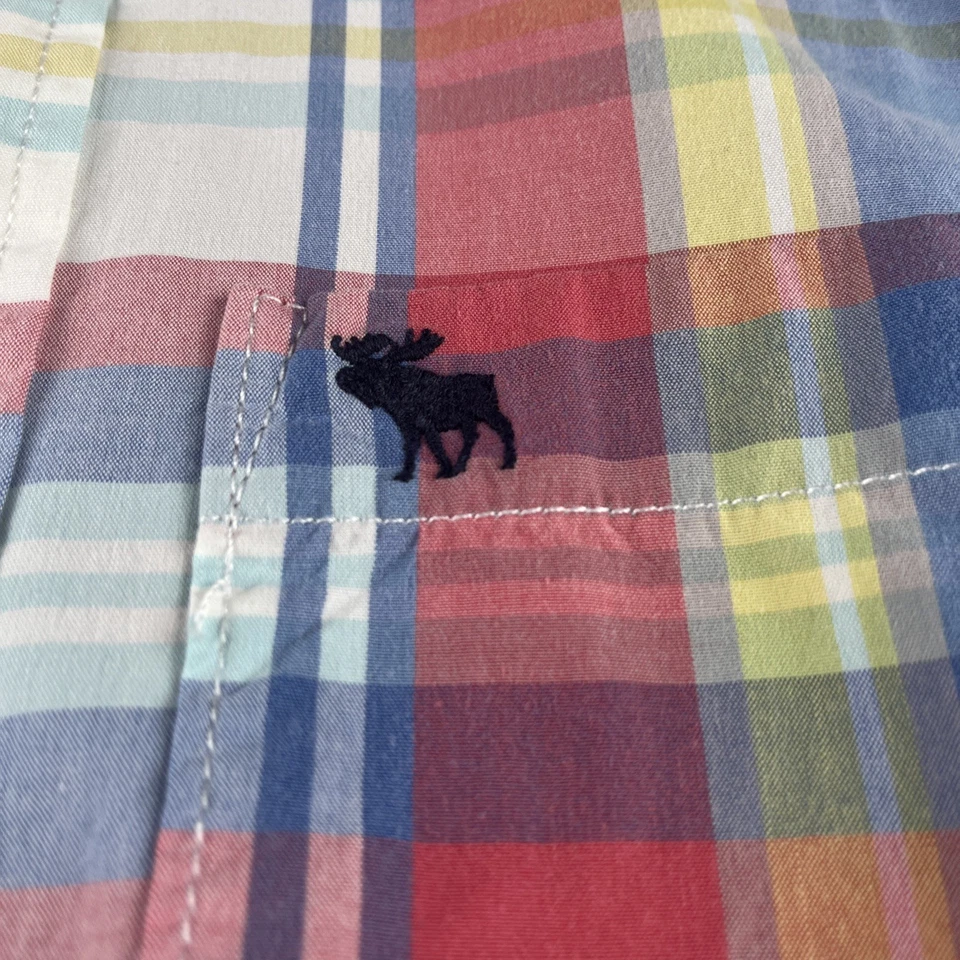 Camisa Abercrombie And Fitch Jóvenes Niños XL Músculo Botón Preppy Rosa Y2K Foto 4 de 4