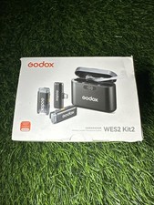 GODOX WES2 Kit2 Wireless Lavalier Microphone for Android/USB C 8H Battery Life