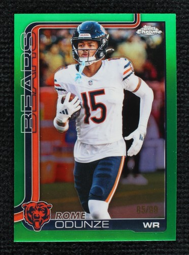 2025 Topps Chrome Football #49 Rome Odunze Pulsar Refractor 2025 Topps Chrome Football #49 Rome Odunze Pulsar Refractor