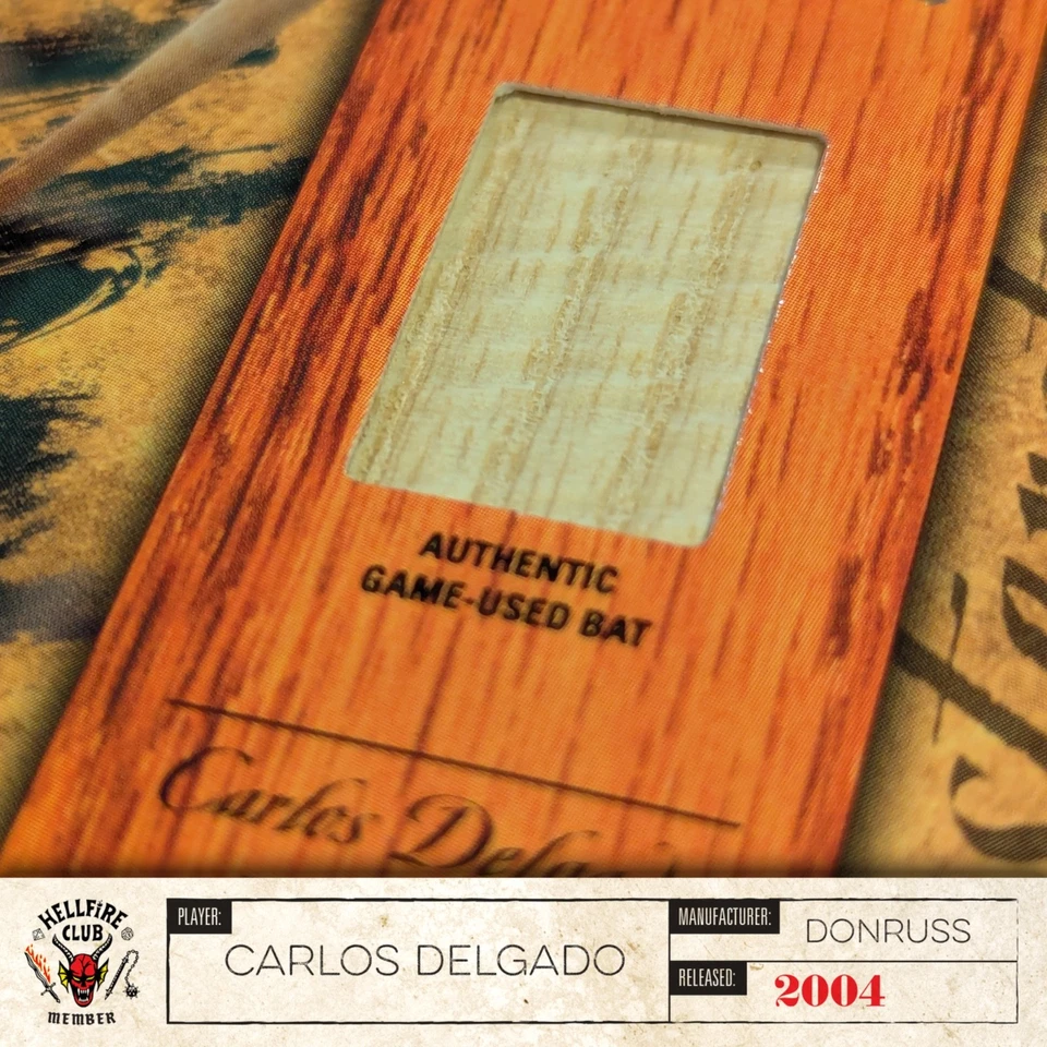 Donruss Studio 2004 - Master Strokes Carlos Delgado/200 reliquia de murciélago (#MS-8) Foto 3 de 4