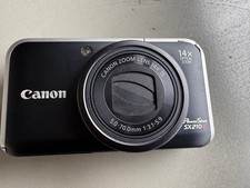 CANON Power Shot SX210 IS Black Used Digital Camera From Japan