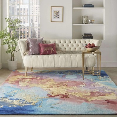 Designer Prismatic Contemporary Hand-Tufted Wool Area Rug